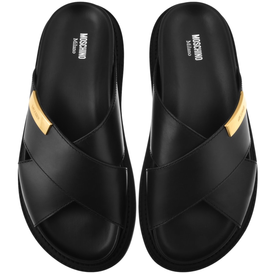 サンダル・ミュール MOSCHINO Suede sandals Black Moschino Suede Sandals In Black | ModeSens